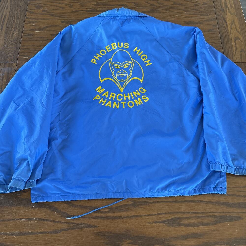 Vintage Phoebus High School Marching Phantoms Windbreaker Large 70s 80s